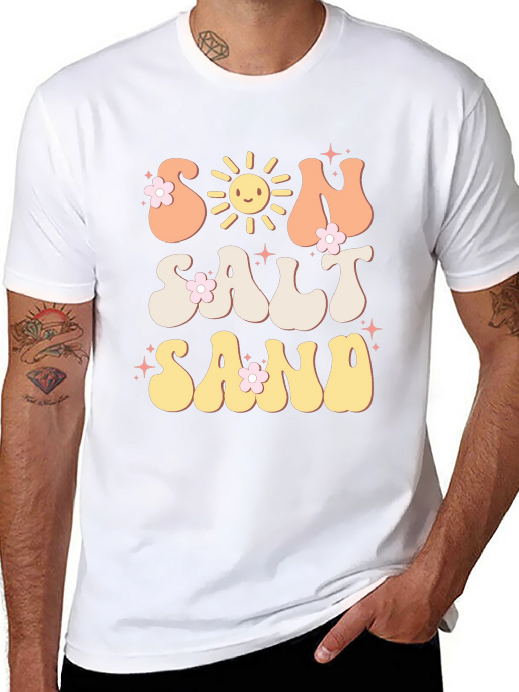 Retro Sun Salt Sand Graphic T-Shirt