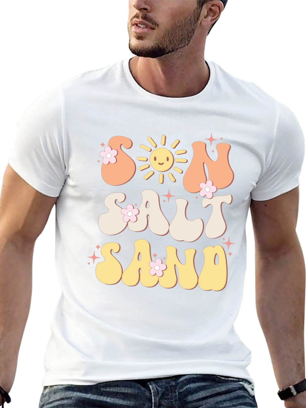 Retro Sun Salt Sand Graphic T-Shirt