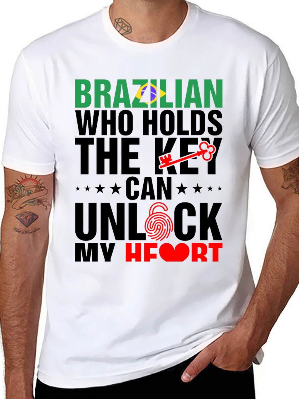 Brazilian Key to My Heart Graphic T-Shirt