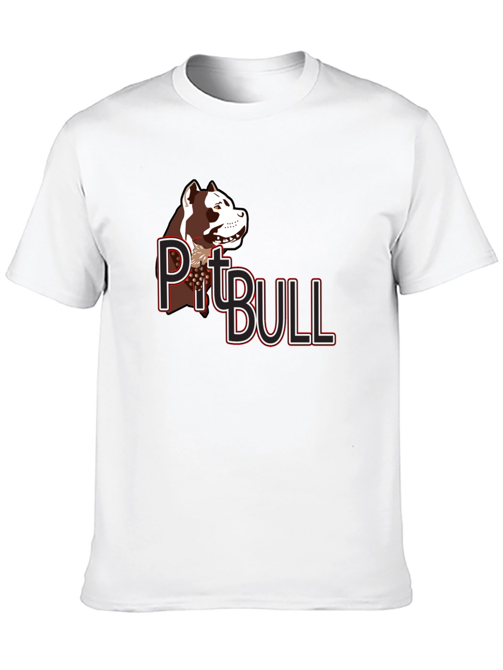 Pitbull Dog Graphic T-Shirt - Black Cotton Tee