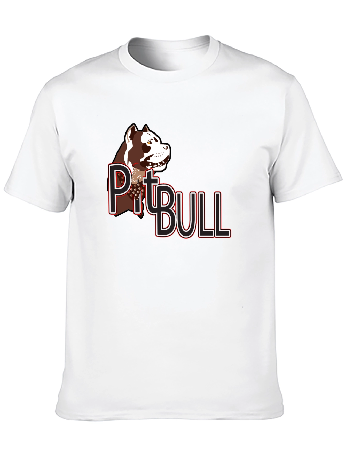Pitbull Dog Graphic T-Shirt - Black Cotton Tee
