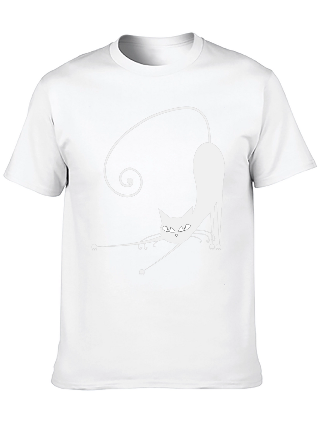 Funky Cat Graphic Tee - Black Cotton Blend