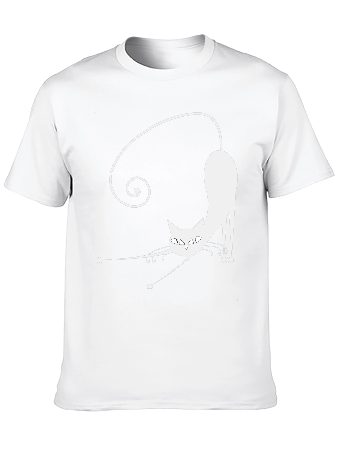 Funky Cat Graphic Tee - Black Cotton Blend