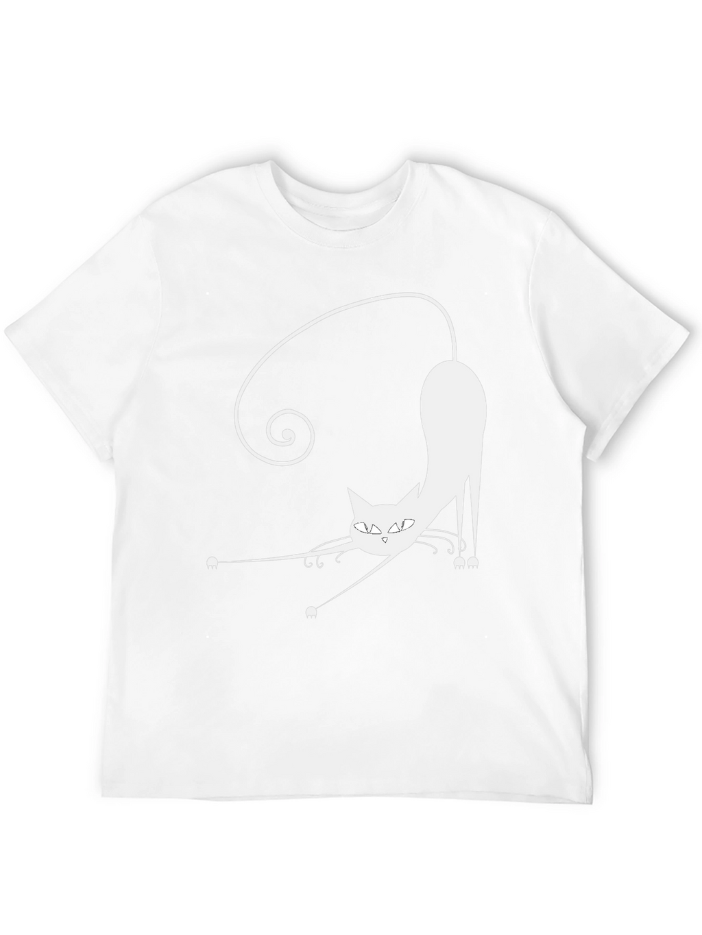 Funky Cat Graphic Tee - Black Cotton Blend