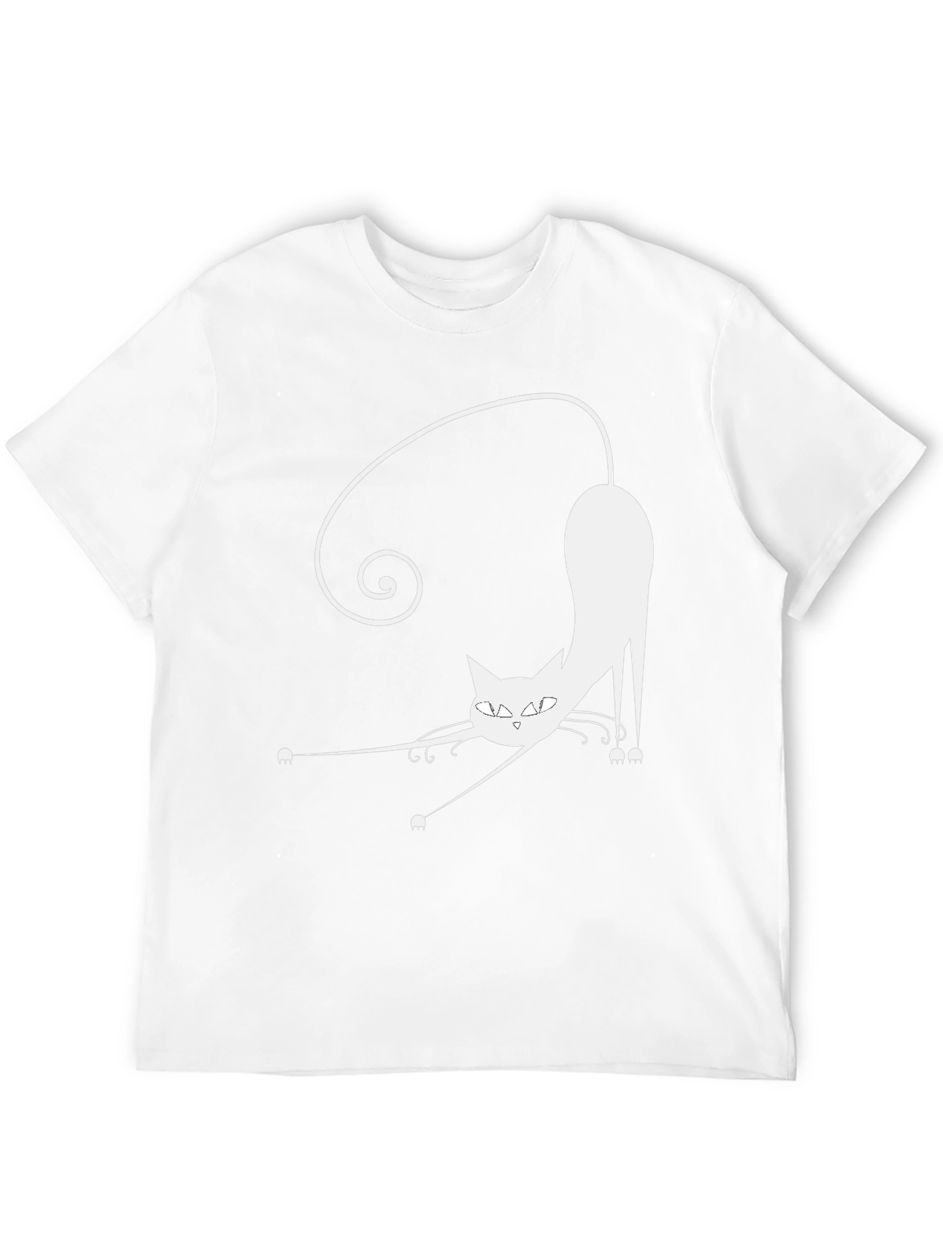 Funky Cat Graphic Tee - Black Cotton Blend