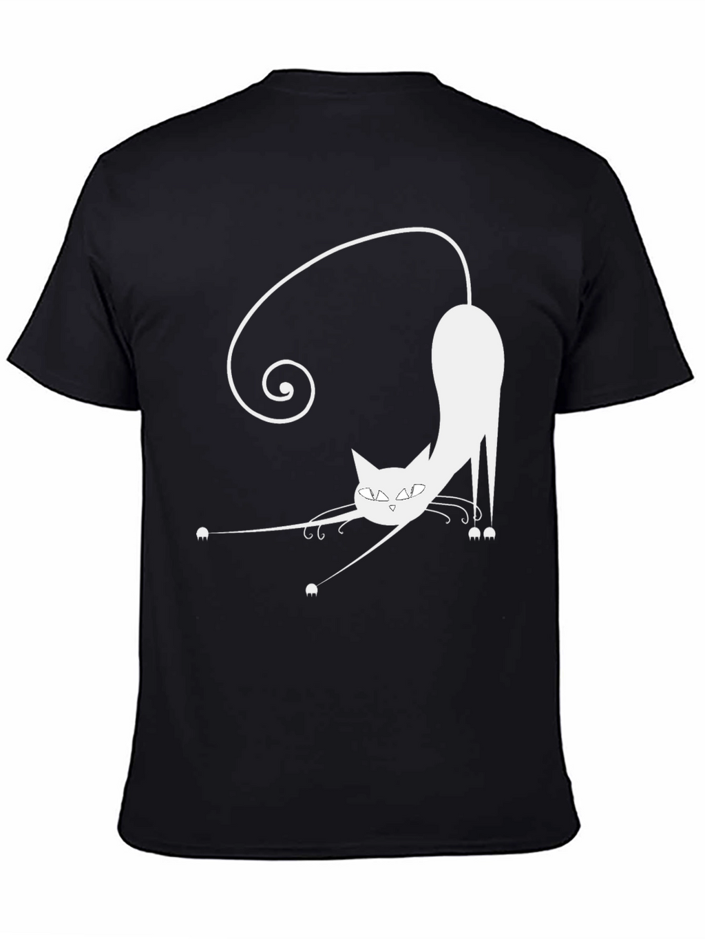 Funky Cat Graphic Tee - Black Cotton Blend