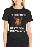 Fitness Turkey T-Shirt - Funny Thanksgiving Gym Tee