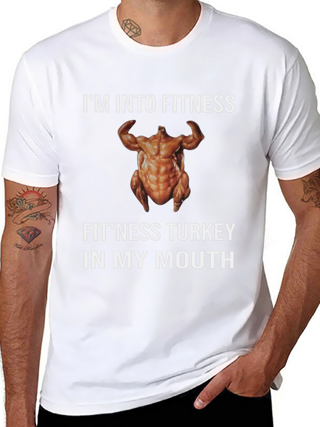 Fitness Turkey T-Shirt - Funny Thanksgiving Gym Tee