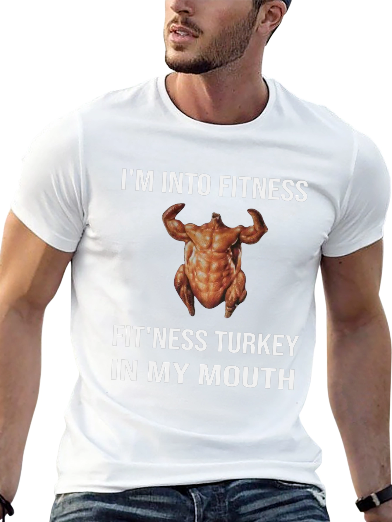 Fitness Turkey T-Shirt - Funny Thanksgiving Gym Tee