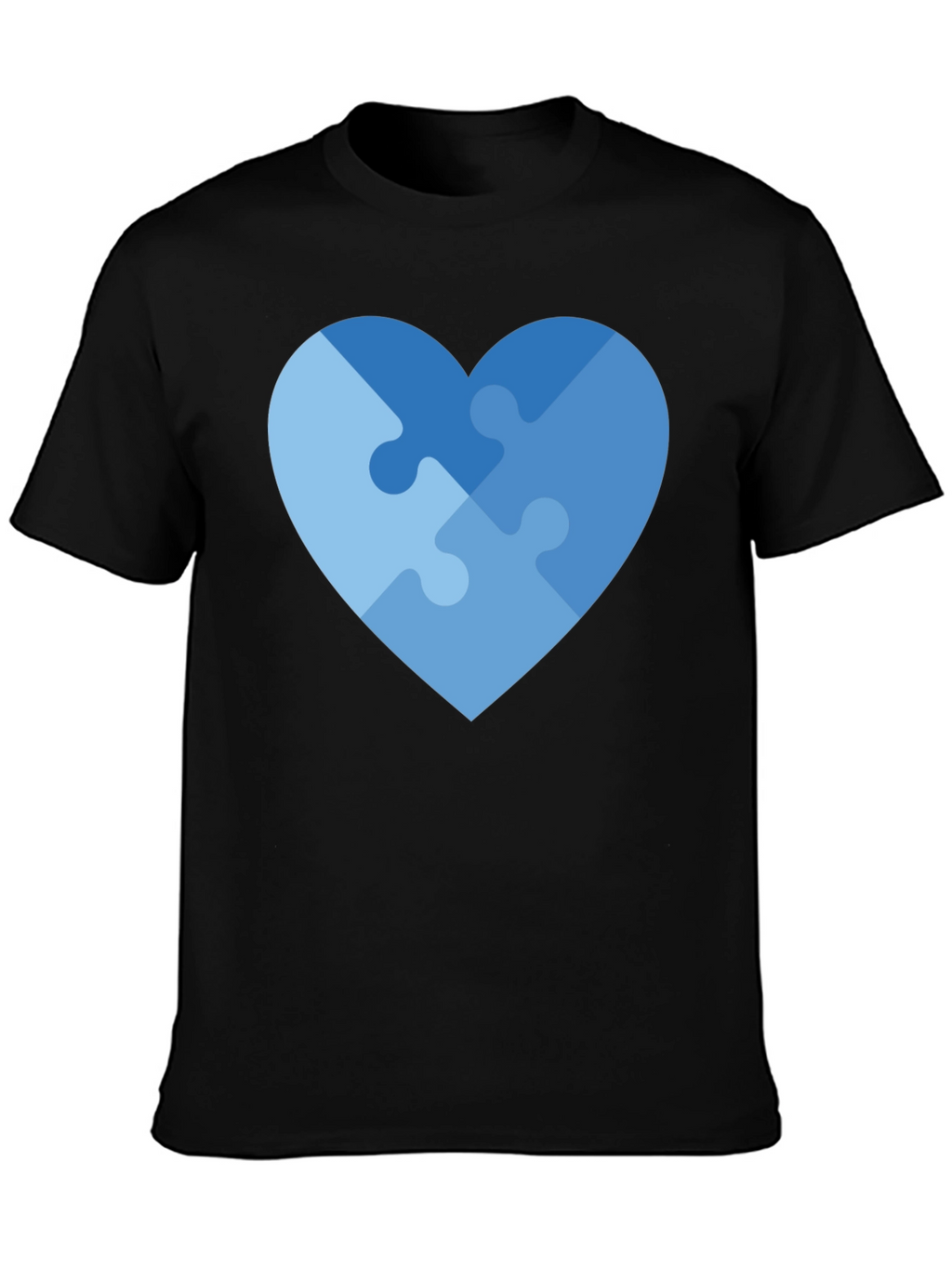 Heart Puzzle Piece Graphic T-Shirt - Autism Awareness