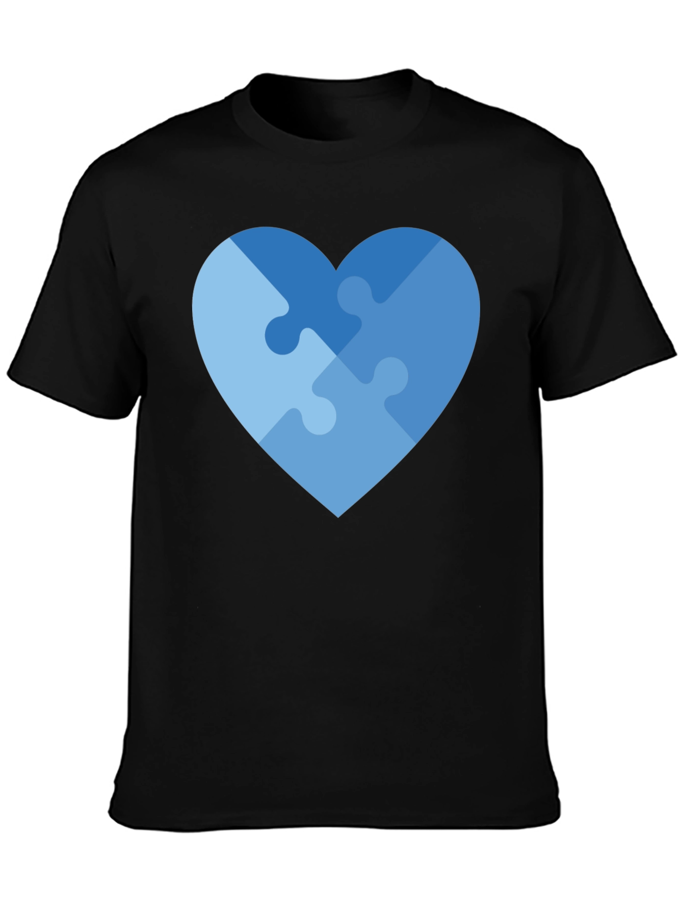 Heart Puzzle Piece Graphic T-Shirt - Autism Awareness