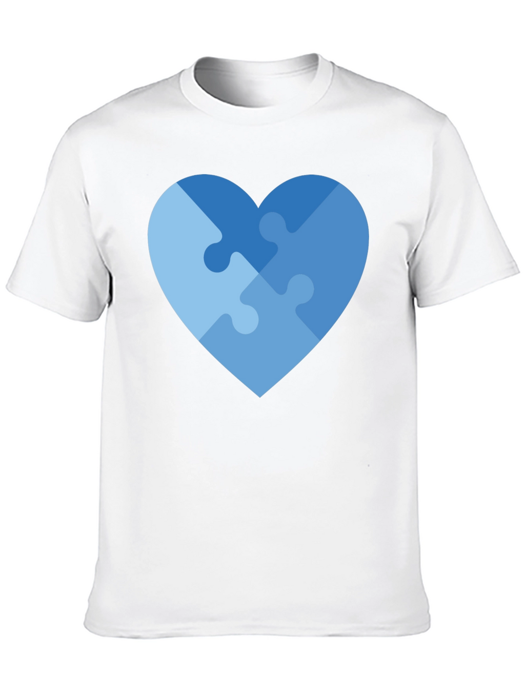 Heart Puzzle Piece Graphic T-Shirt - Autism Awareness