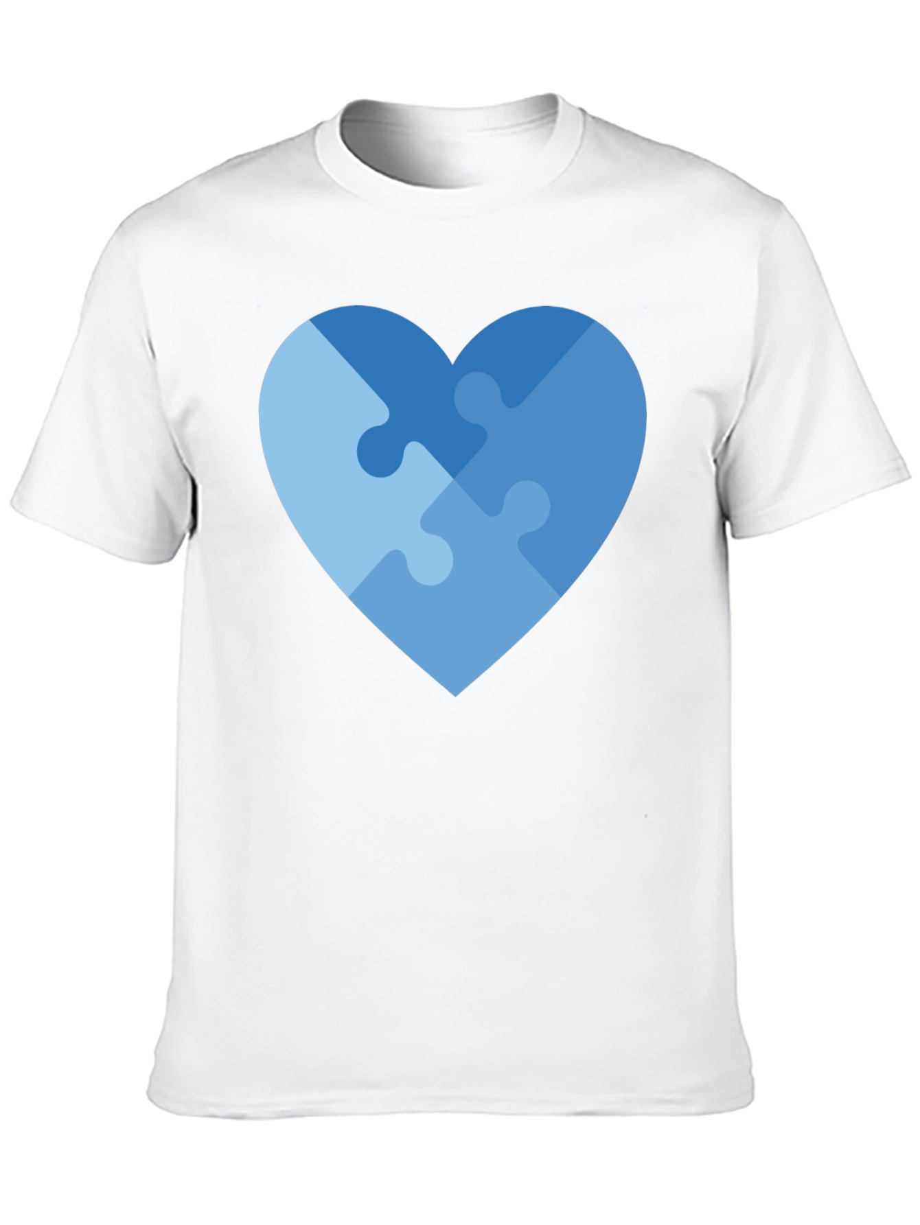 Heart Puzzle Piece Graphic T-Shirt - Autism Awareness
