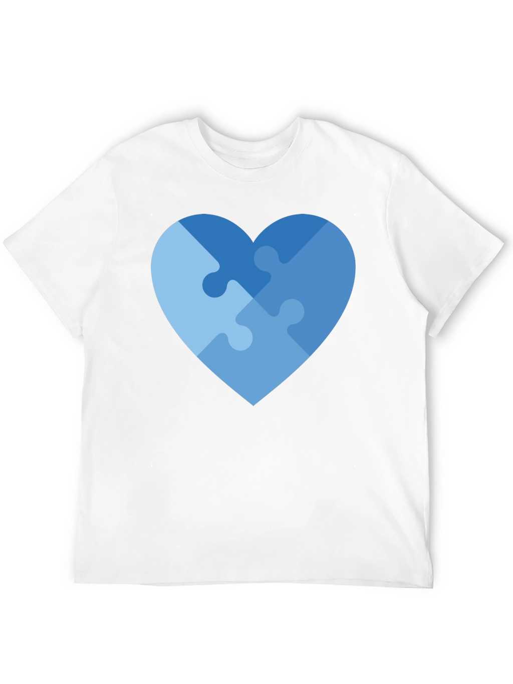 Heart Puzzle Piece Graphic T-Shirt - Autism Awareness