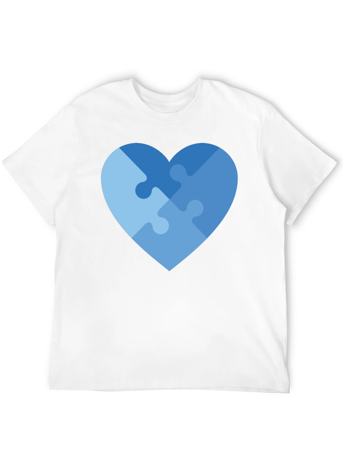 Heart Puzzle Piece Graphic T-Shirt - Autism Awareness