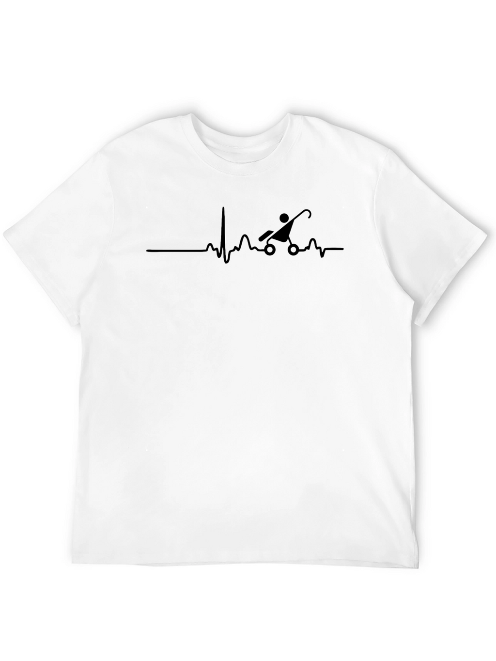 Dad Life Heartbeat T-Shirt - Stroller Design