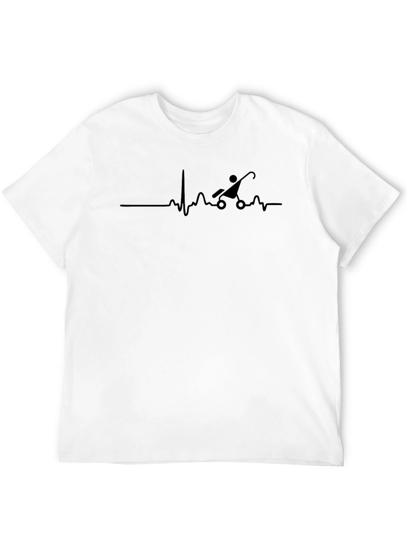 Dad Life Heartbeat T-Shirt - Stroller Design