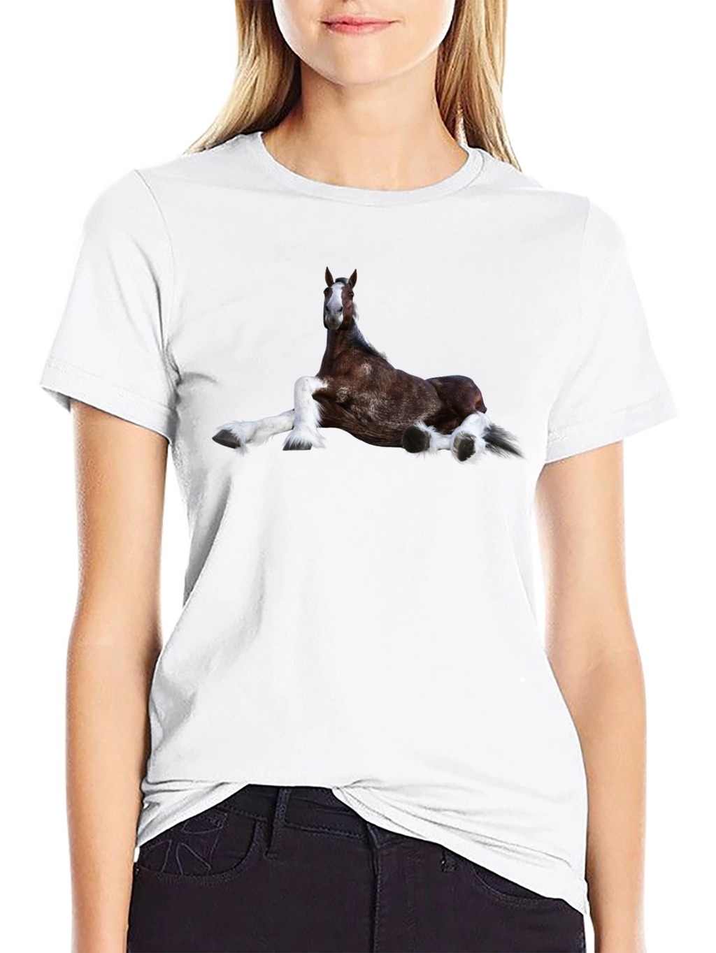Horse Graphic T-Shirt Black