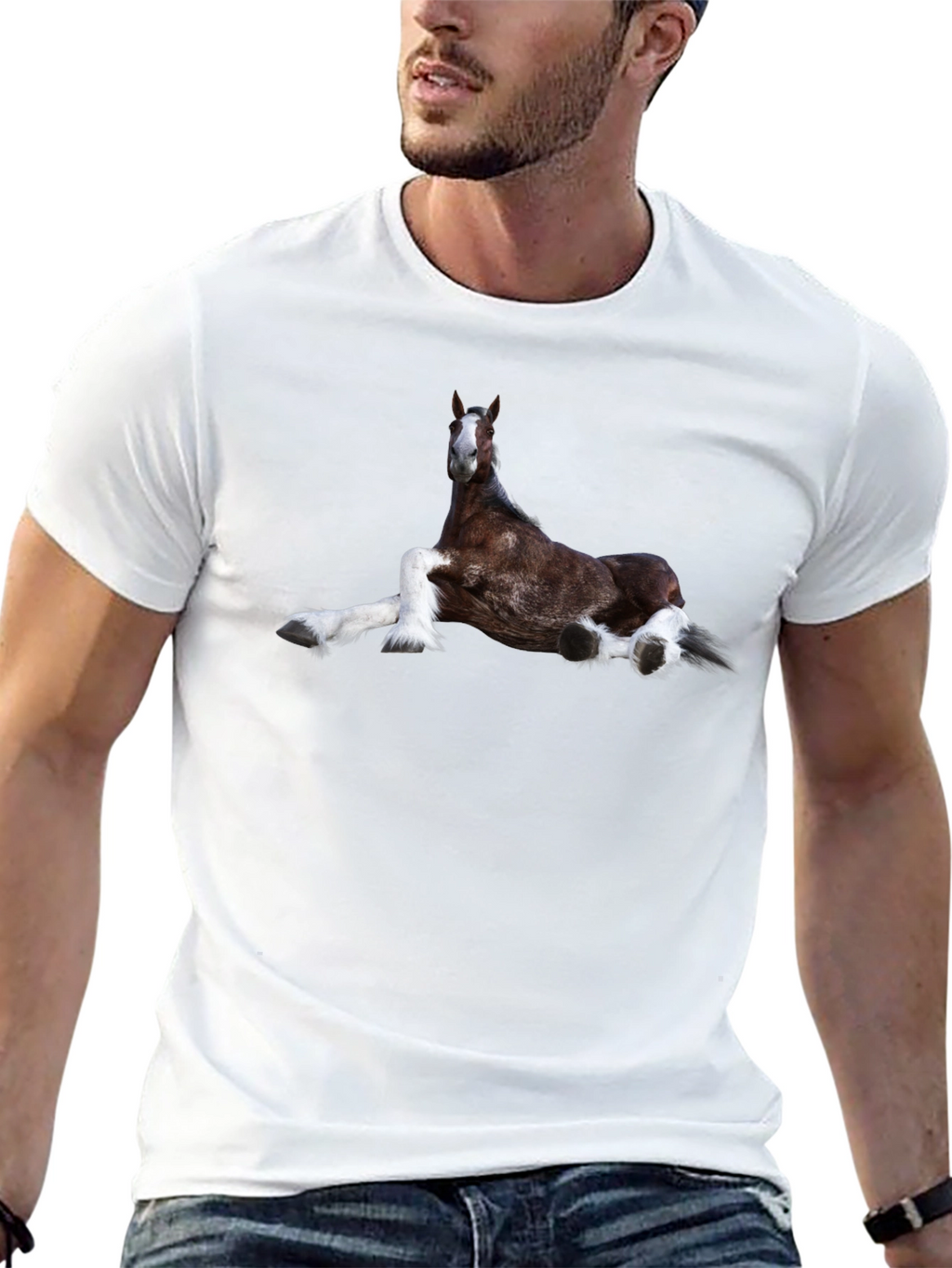 Horse Graphic T-Shirt Black