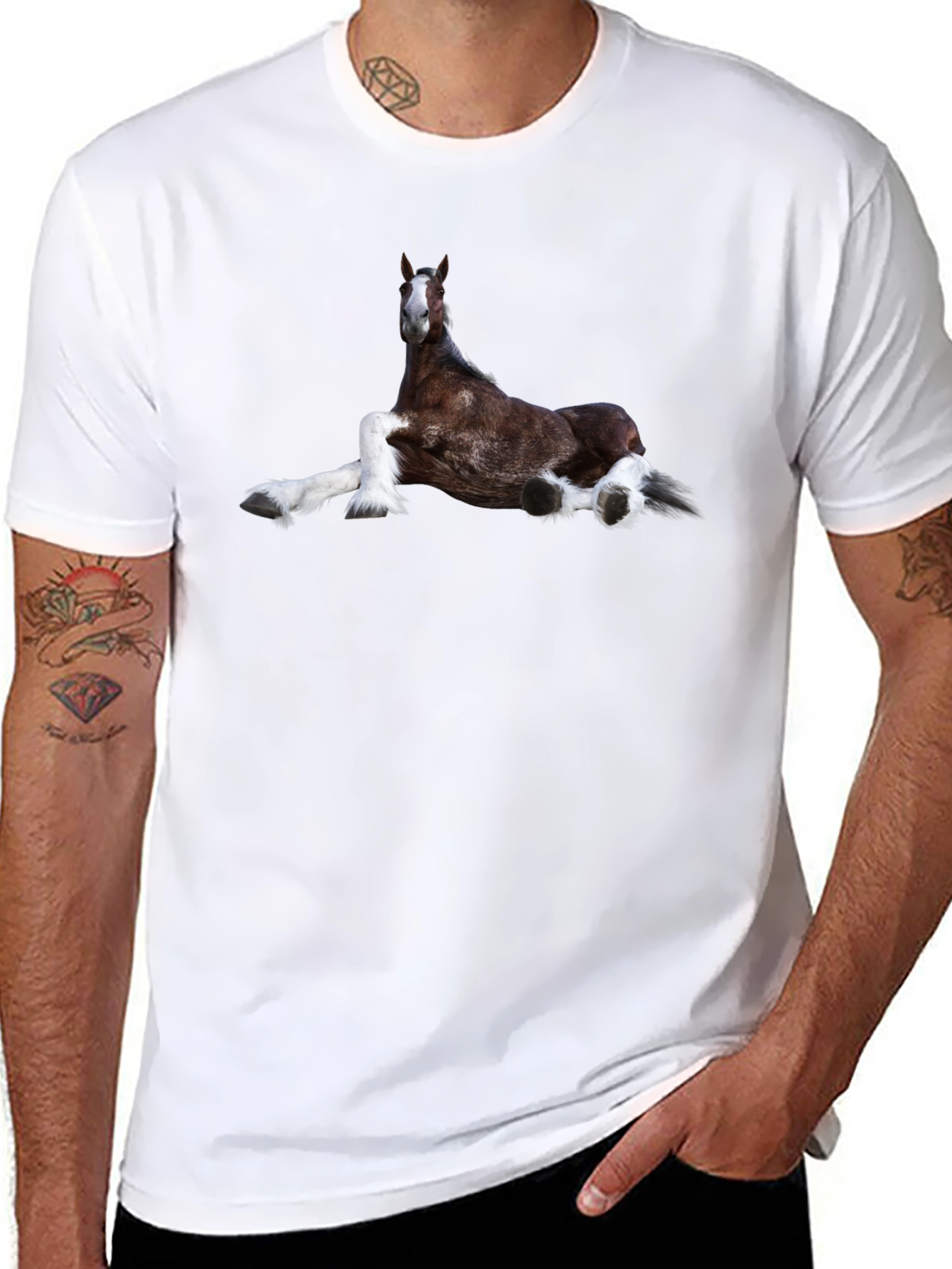 Horse Graphic T-Shirt Black