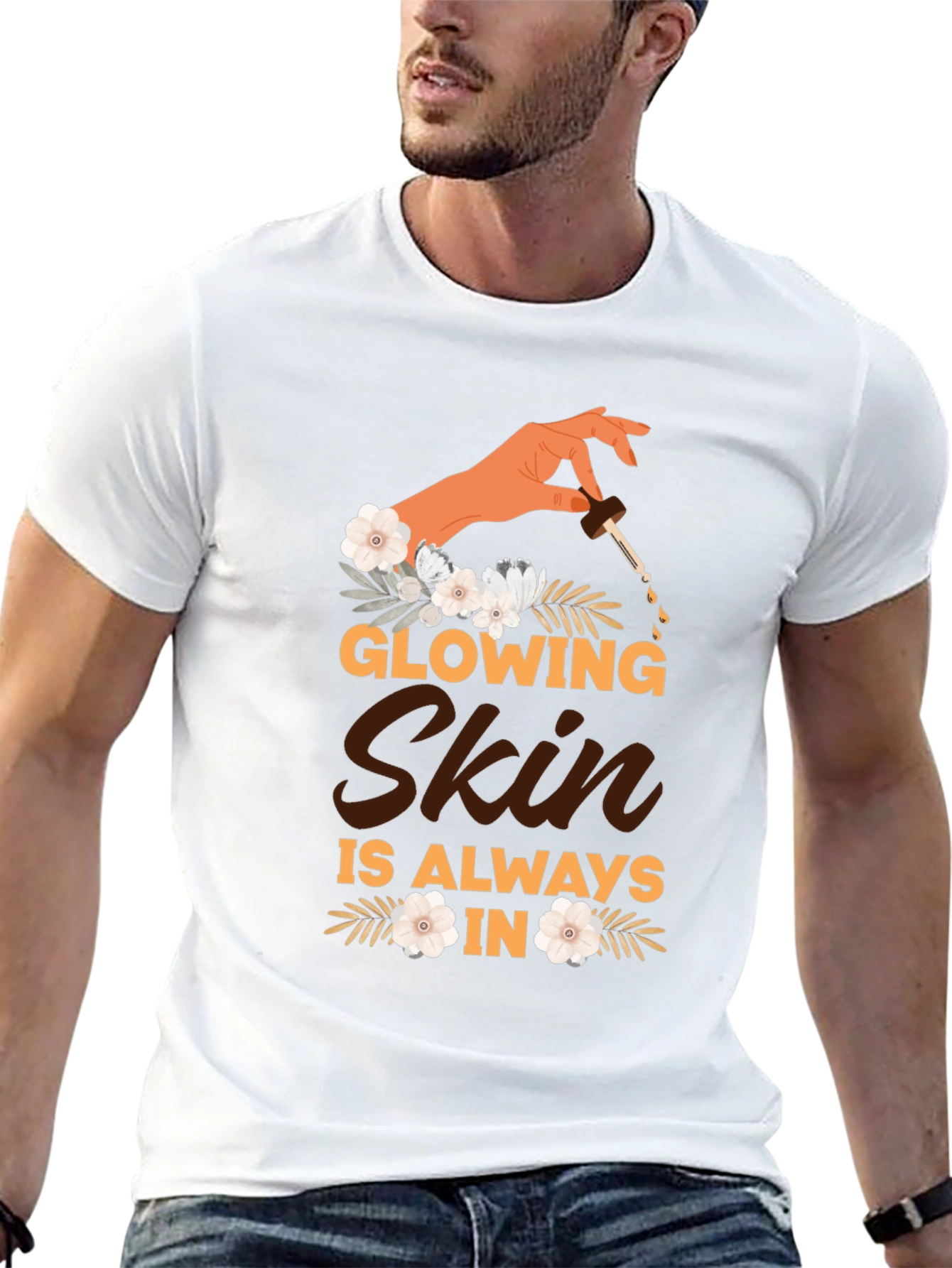Glowing Skin Graphic Tee - Unisex Black T-Shirt