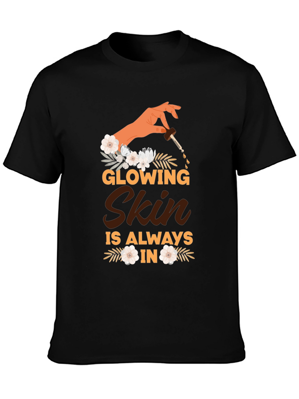 Glowing Skin Graphic Tee - Unisex Black T-Shirt