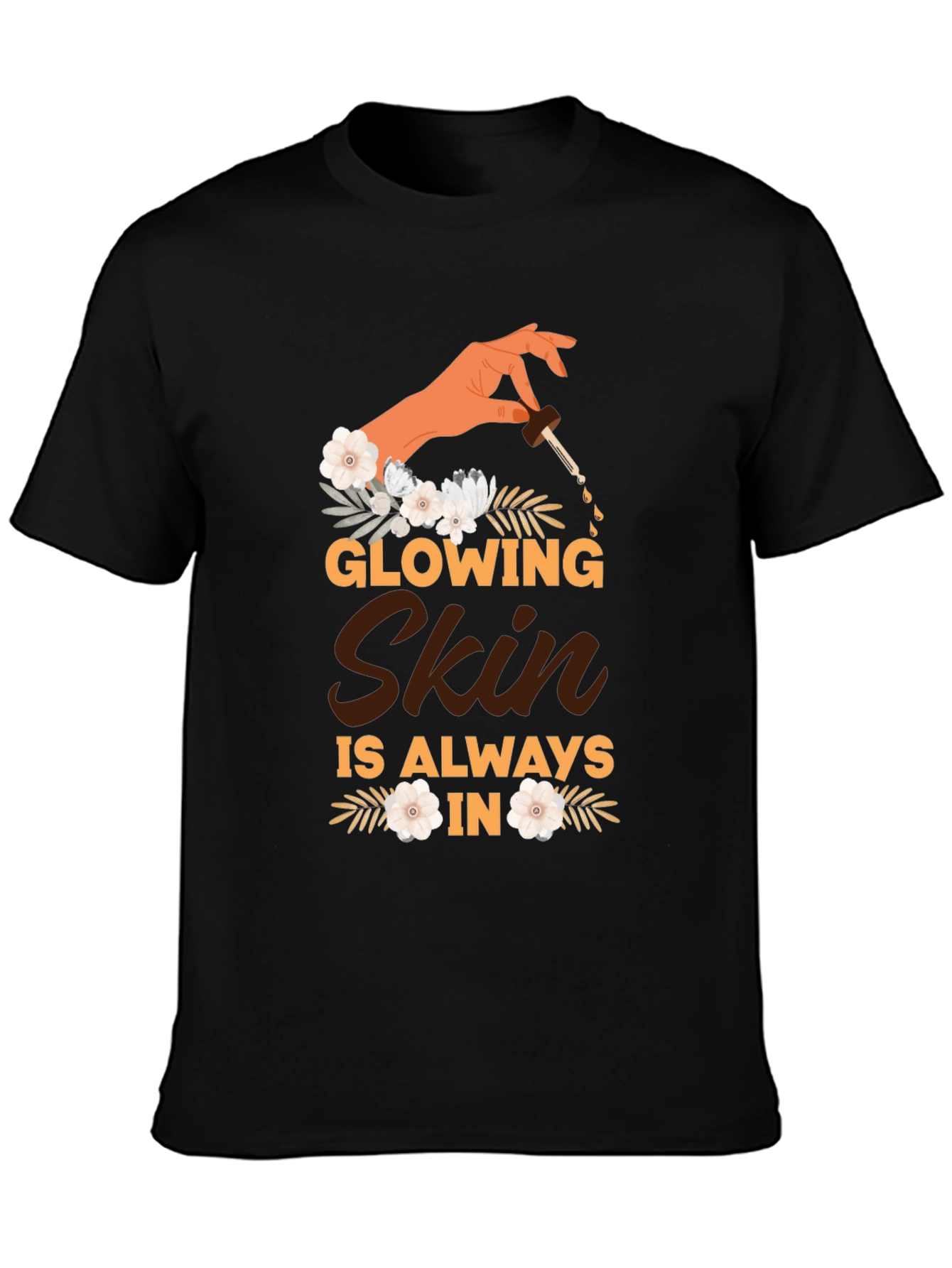 Glowing Skin Graphic Tee - Unisex Black T-Shirt