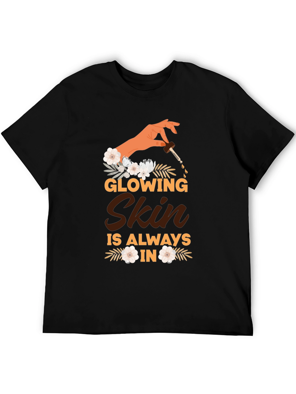 Glowing Skin Graphic Tee - Unisex Black T-Shirt