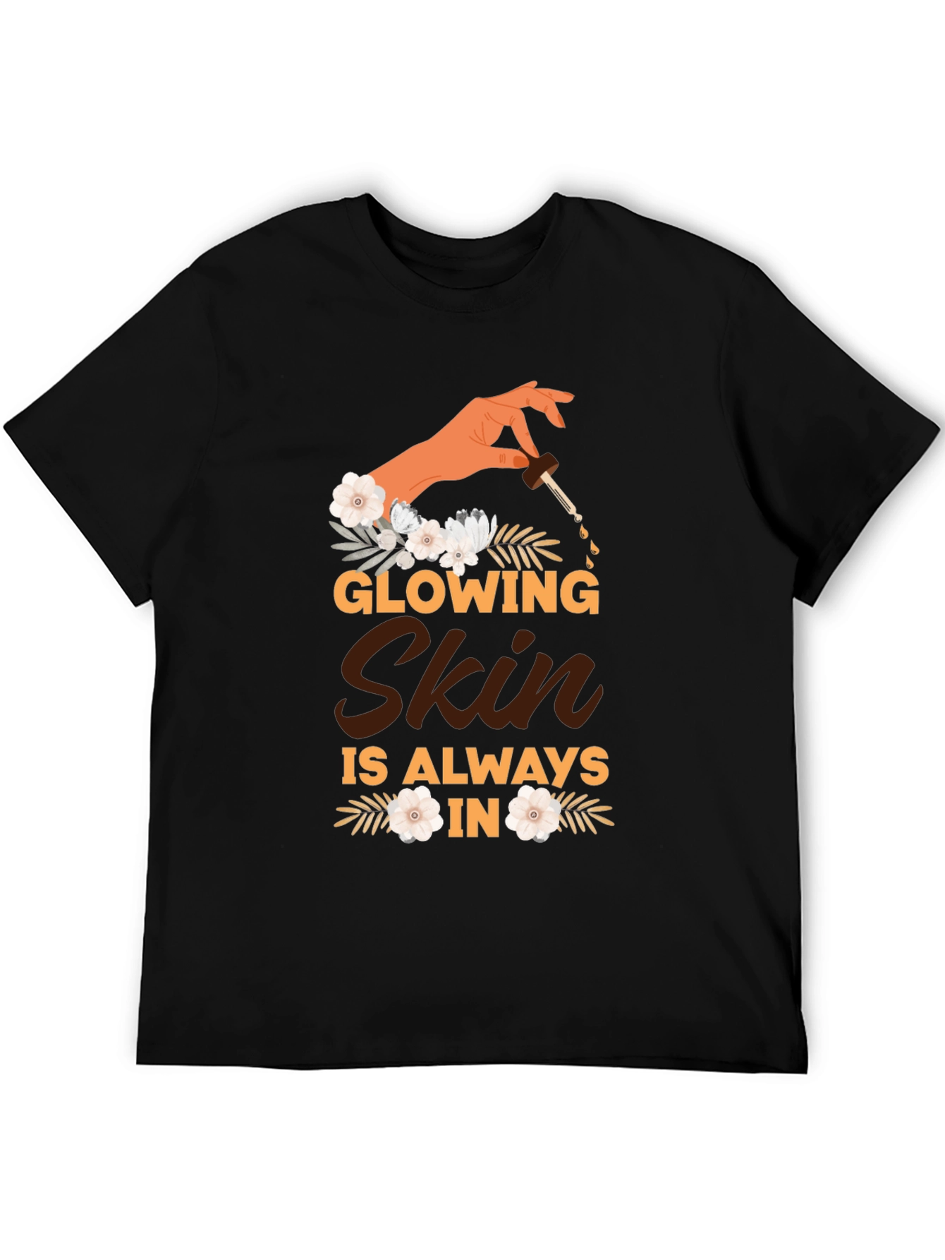 Glowing Skin Graphic Tee - Unisex Black T-Shirt