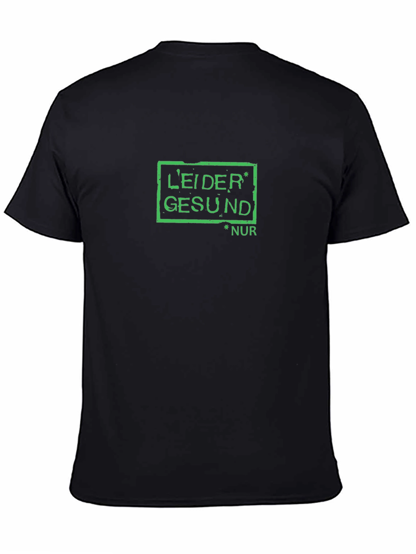 Leider Gesund Black Graphic Tee