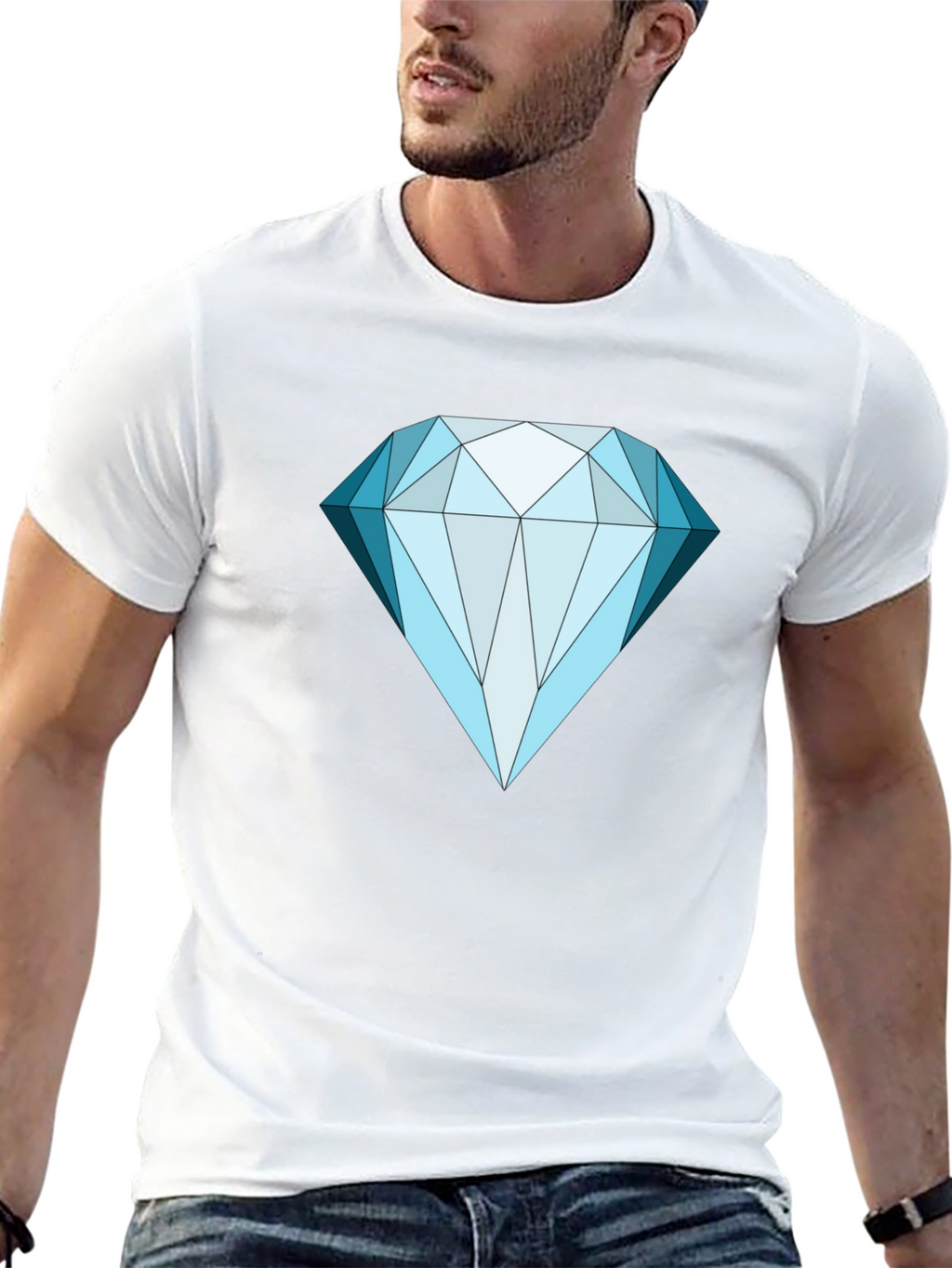 Diamond Graphic Tee - Bold Black Shirt