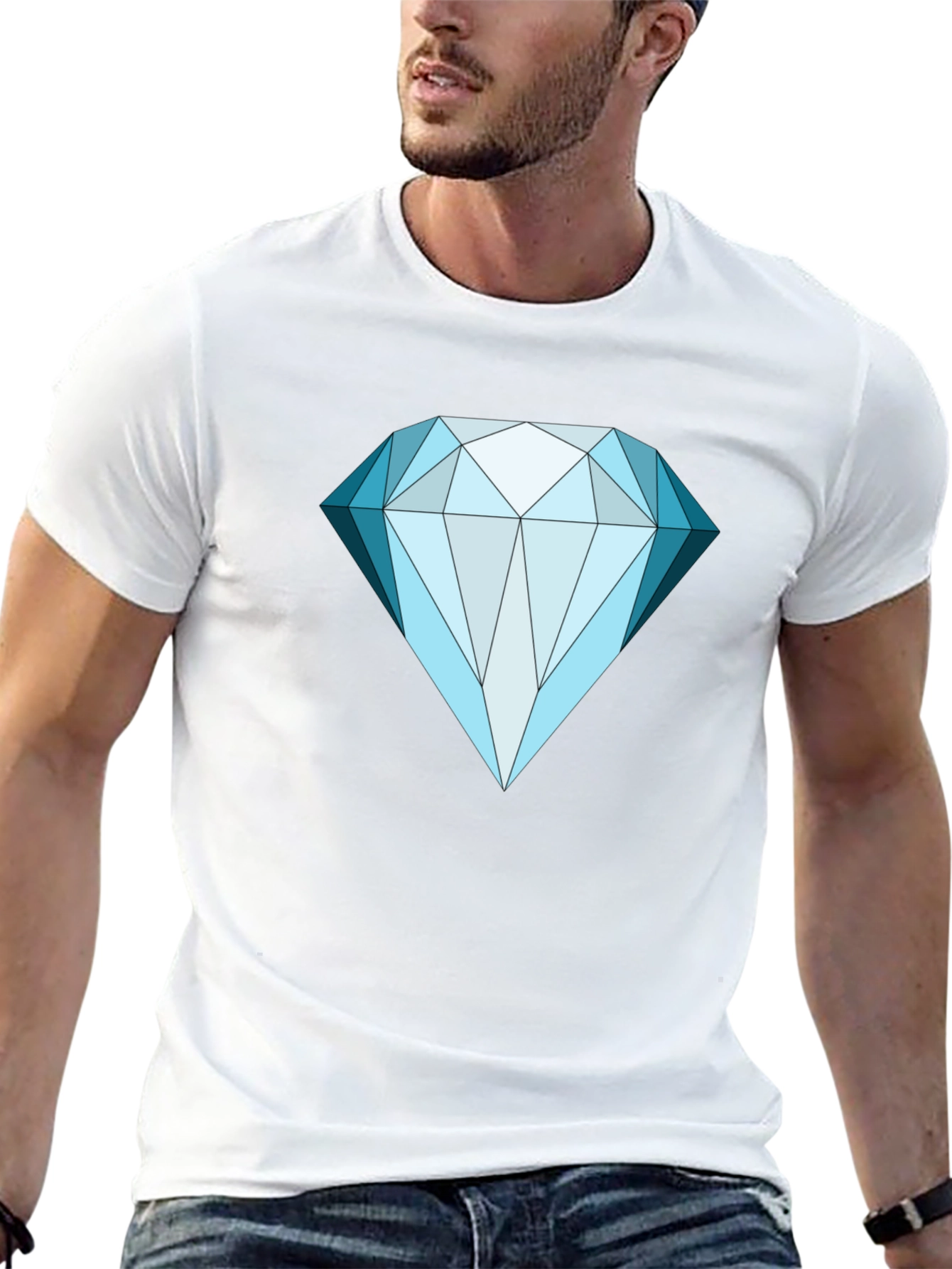 Diamond Graphic Tee - Bold Black Shirt