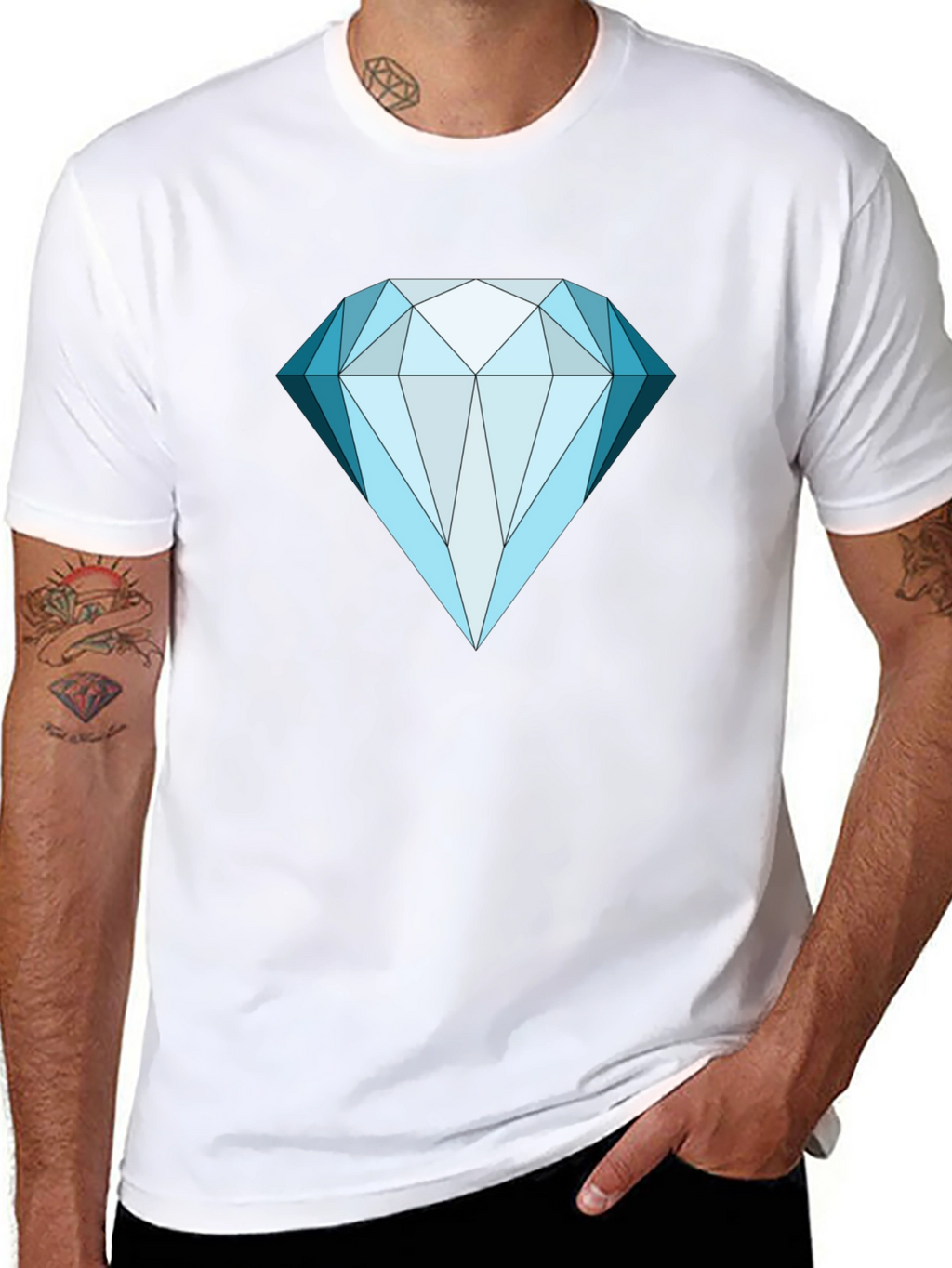 Diamond Graphic Tee - Bold Black Shirt