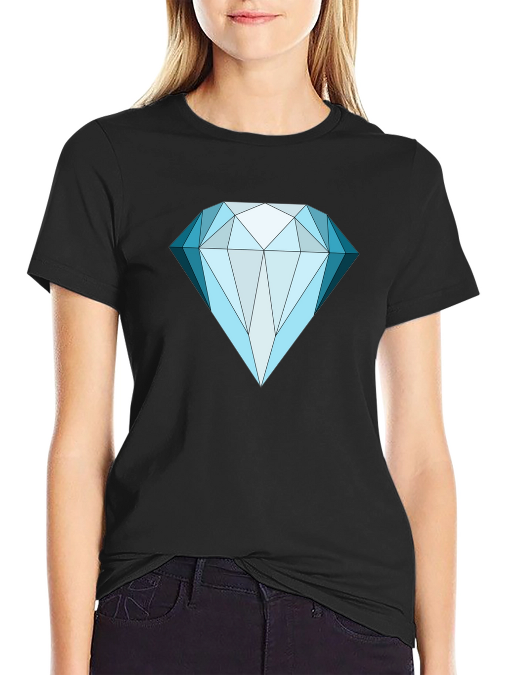 Diamond Graphic Tee - Bold Black Shirt