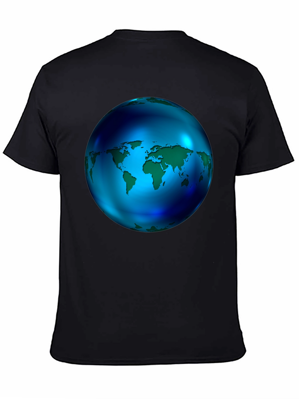 World Globe Graphic Black T-Shirt