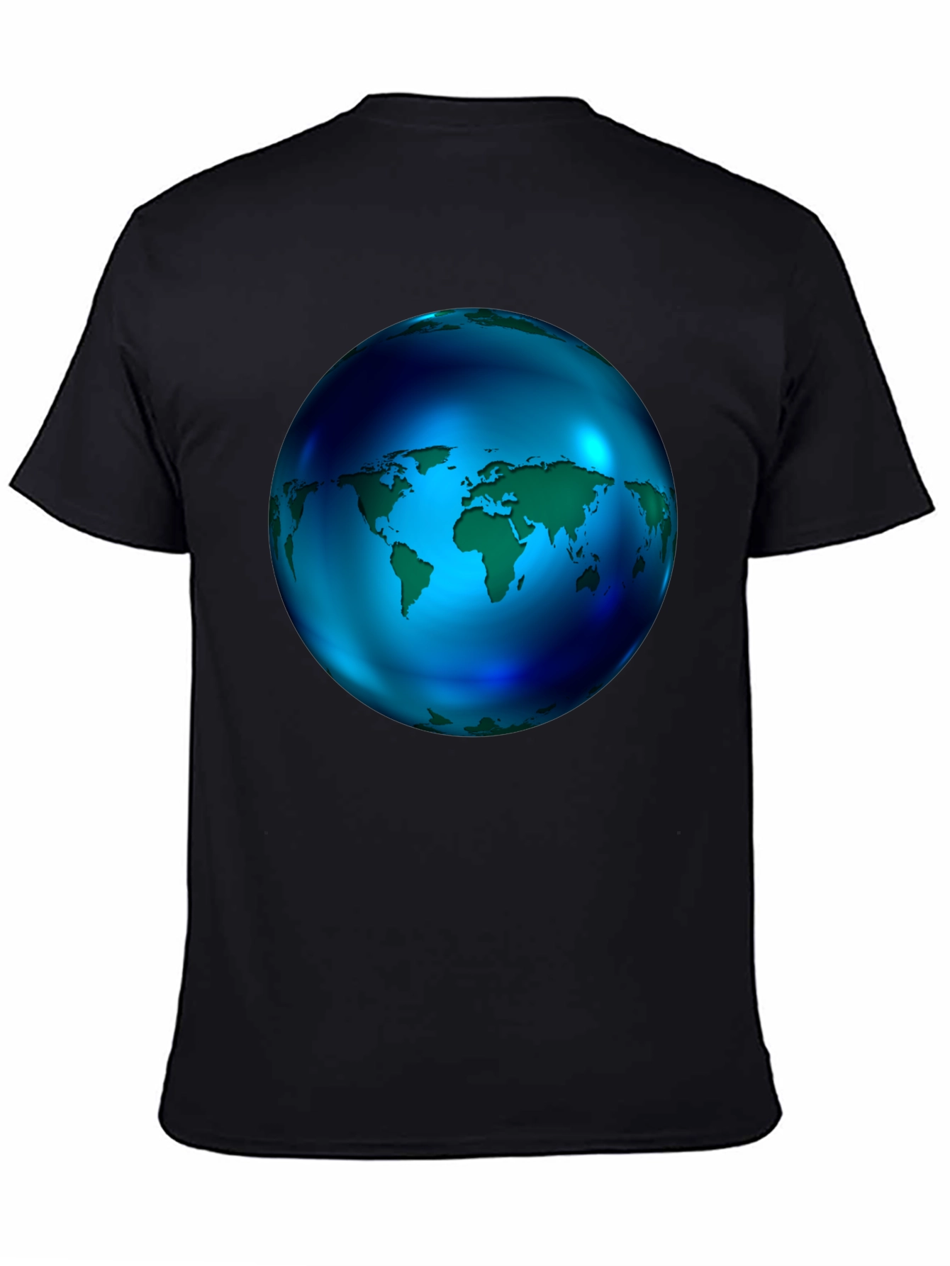 World Globe Graphic Black T-Shirt