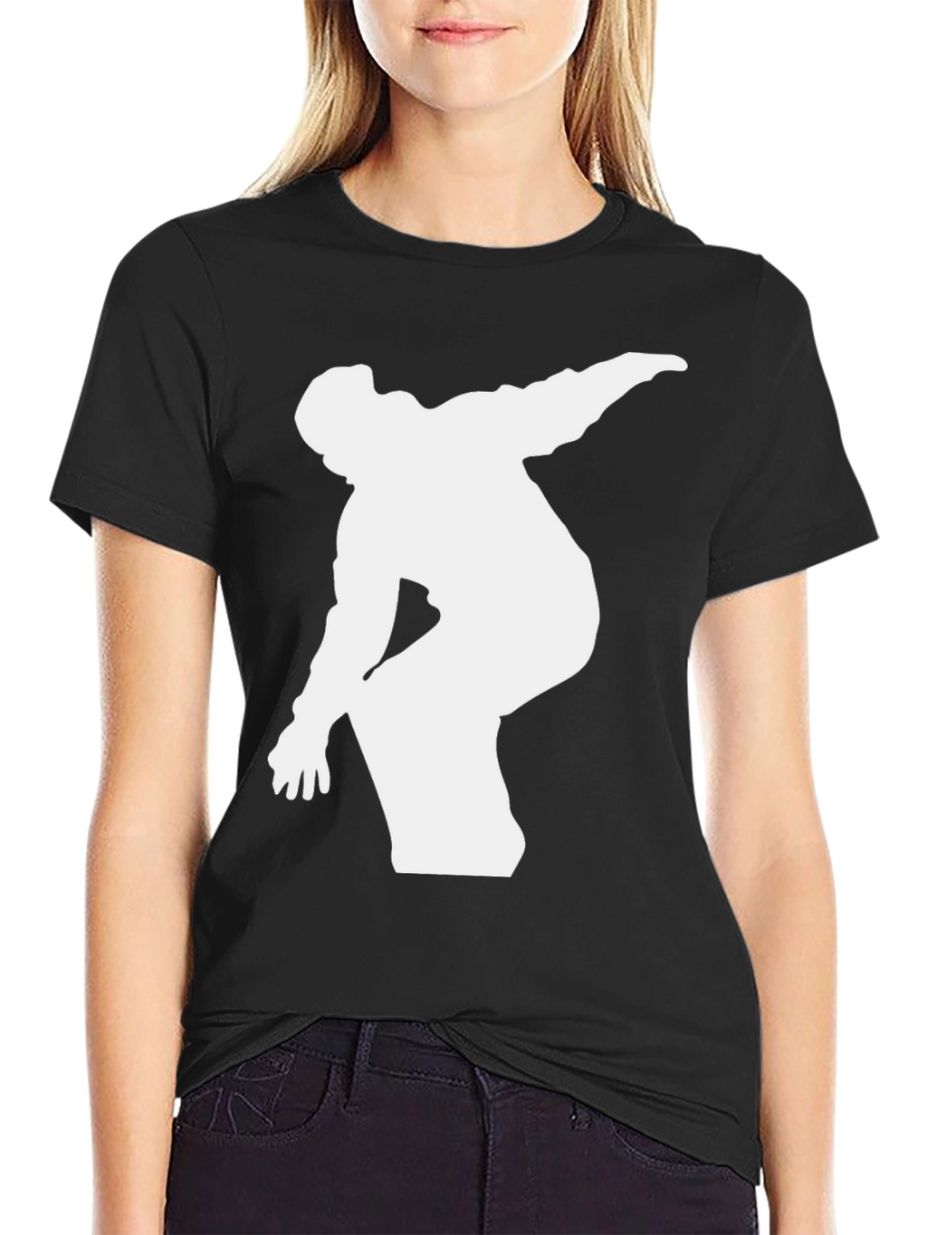 Snowboarder Graphic Tee - Black Cotton T-Shirt