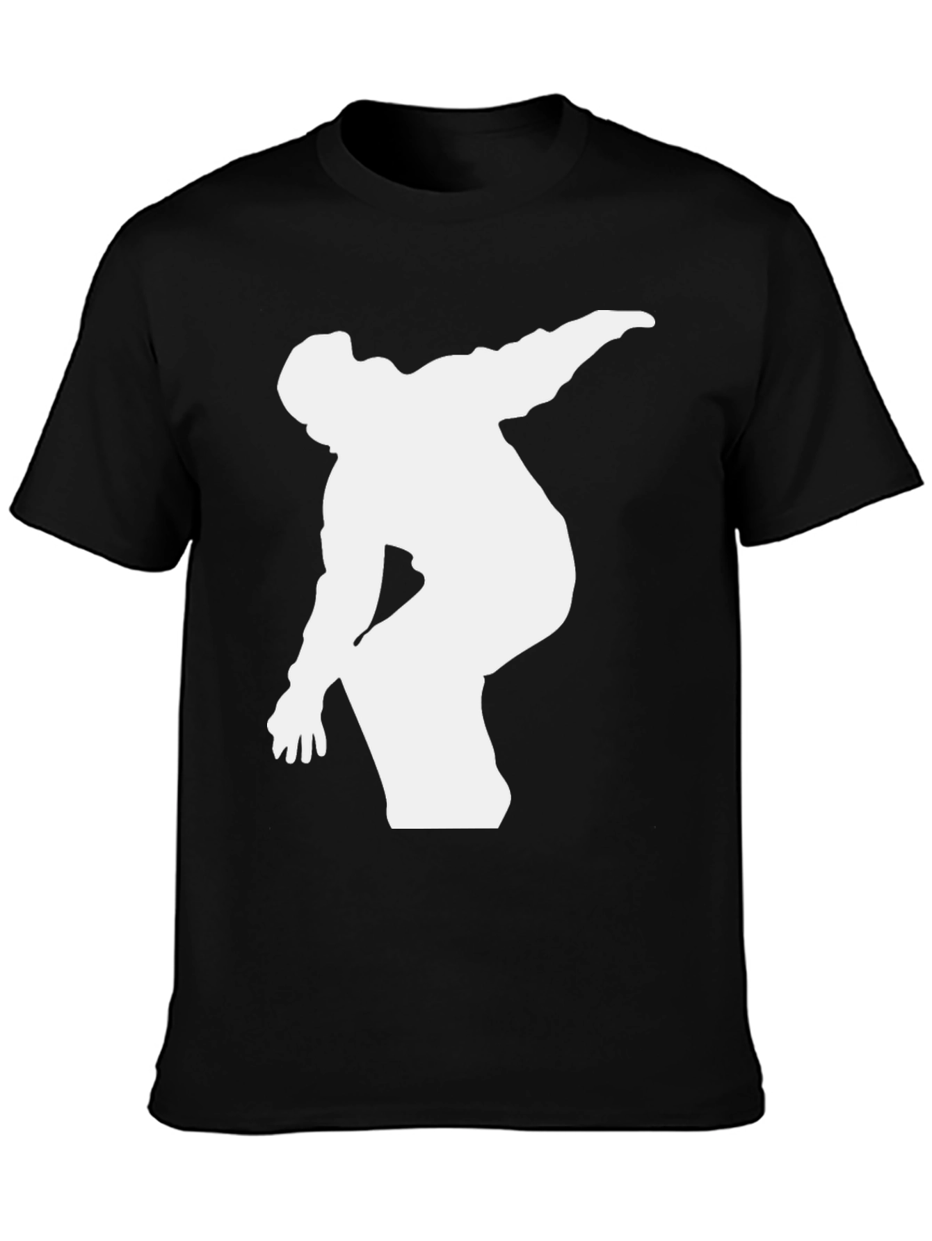 Snowboarder Graphic Tee - Black Cotton T-Shirt