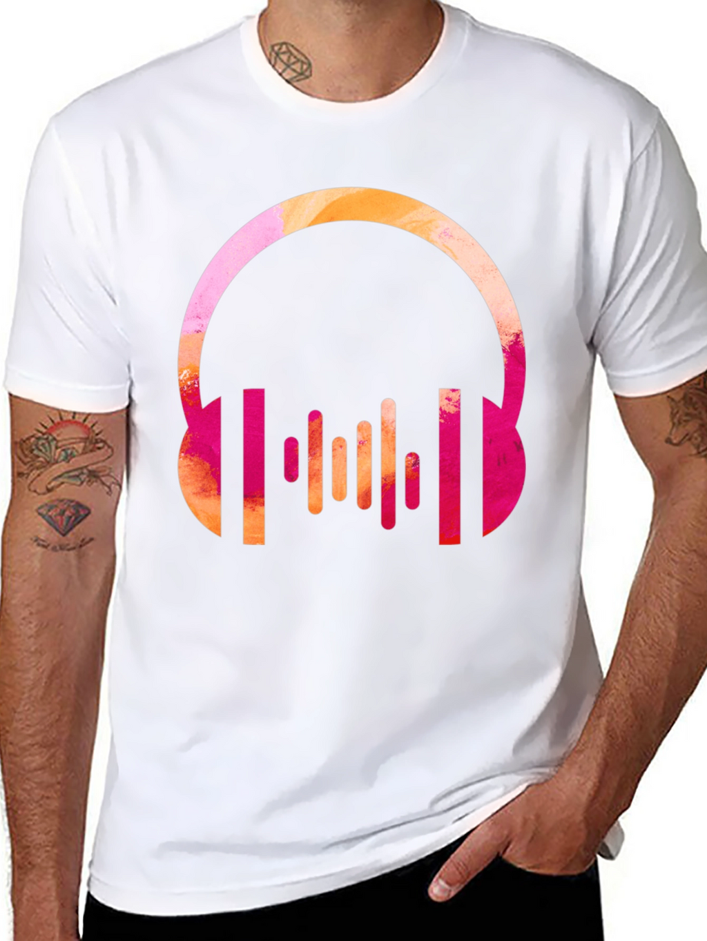 Headphones Music Lover Graphic Tee