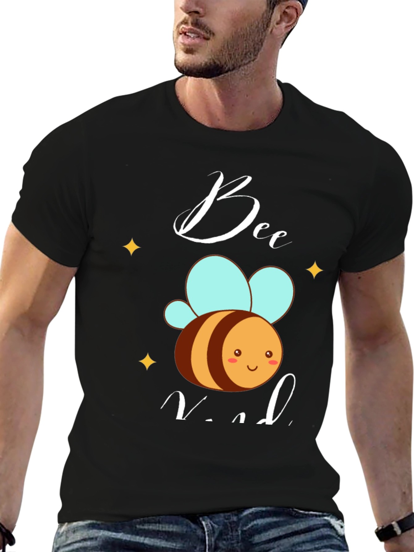 Bee Kind T-Shirt -  Mens Black Graphic Tee