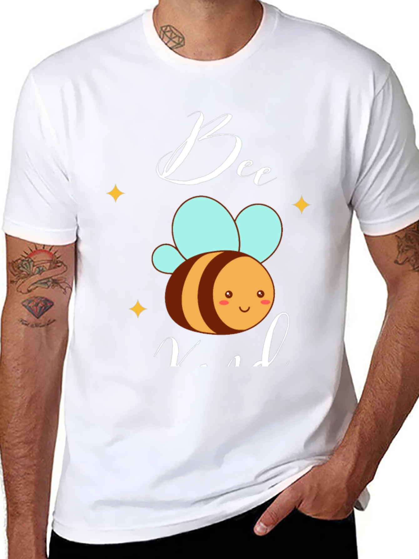 Bee Kind T-Shirt -  Mens Black Graphic Tee