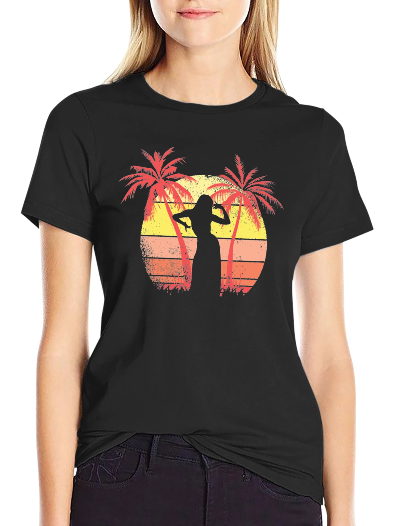 Tropical Sunset Dancer Graphic Tee