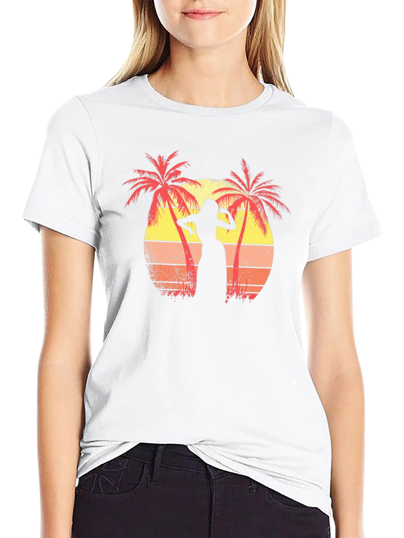 Tropical Sunset Dancer Graphic Tee
