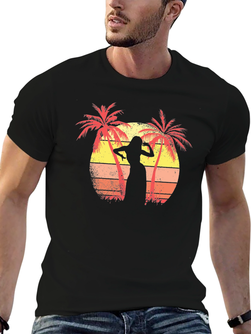 Tropical Sunset Dancer Graphic Tee