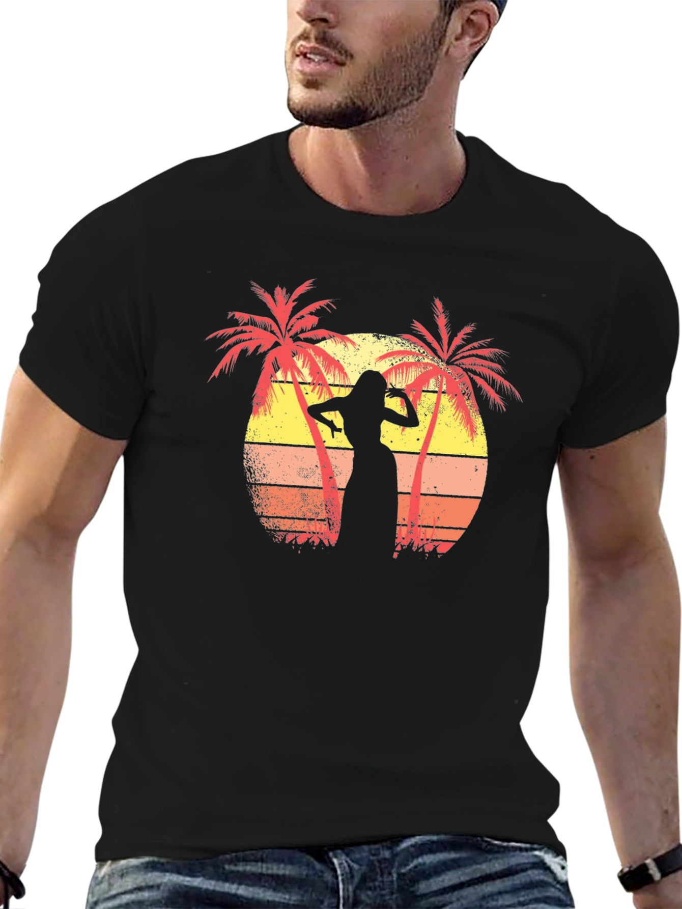 Tropical Sunset Dancer Graphic Tee