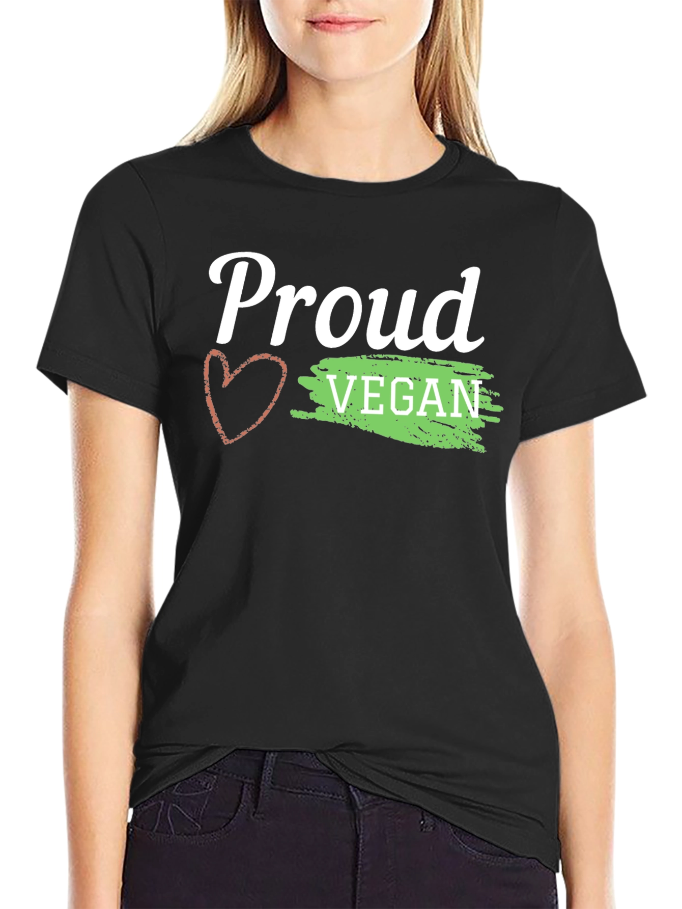 Proud Vegan Graphic Tee - Black