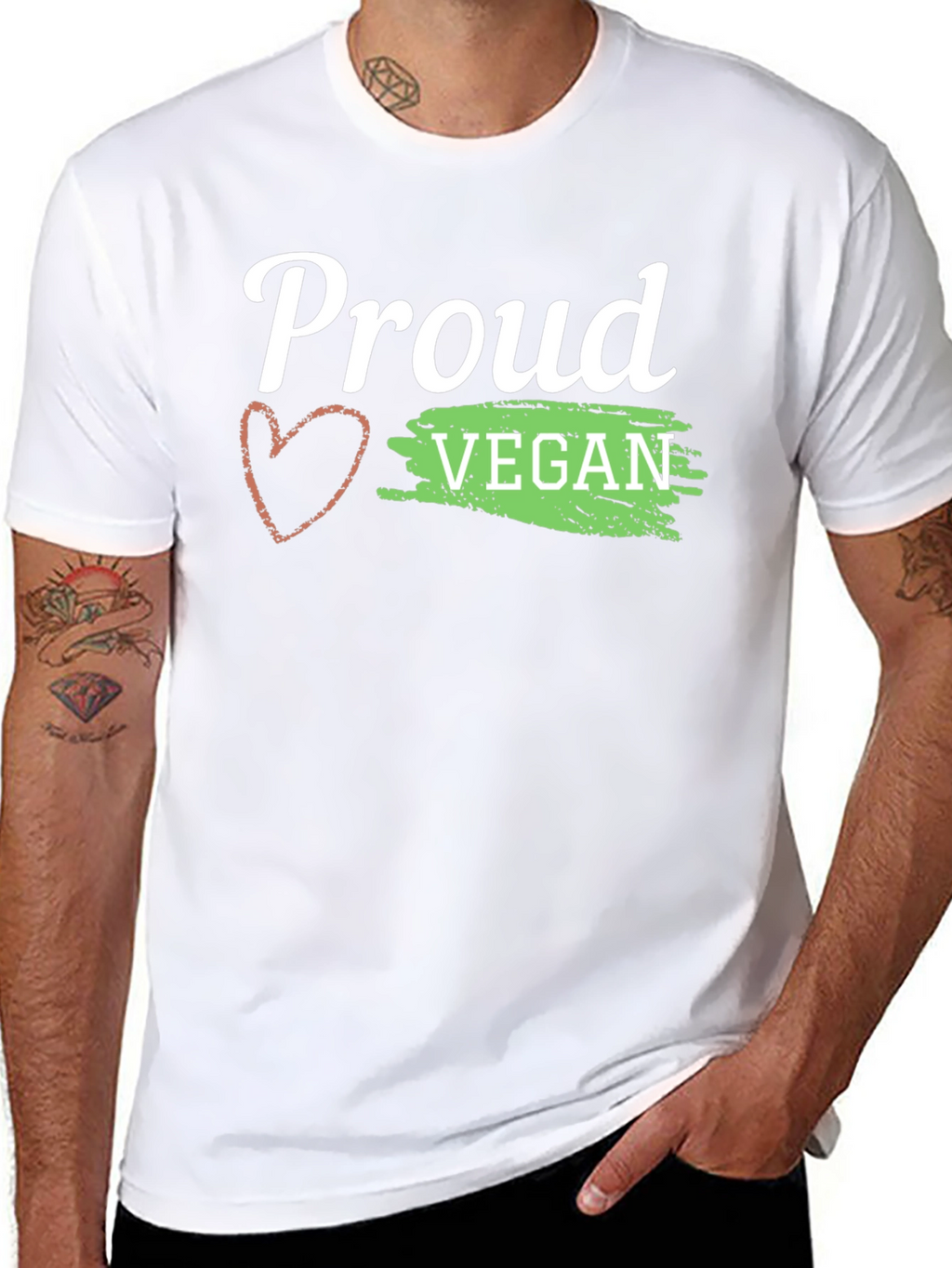 Proud Vegan Graphic Tee - Black