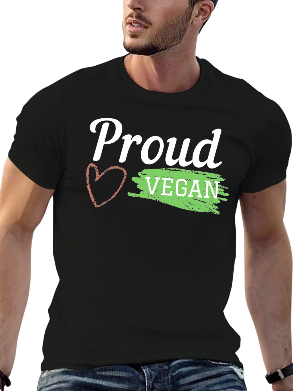 Proud Vegan Graphic Tee - Black