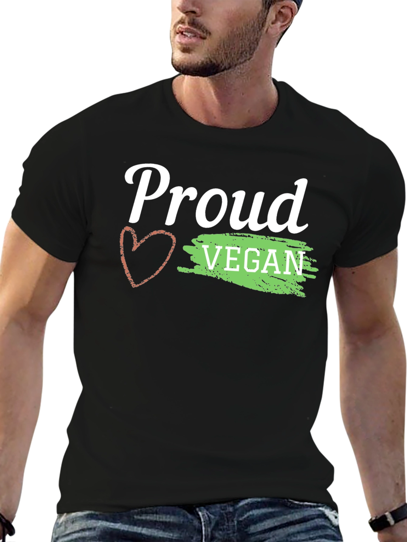 Proud Vegan Graphic Tee - Black