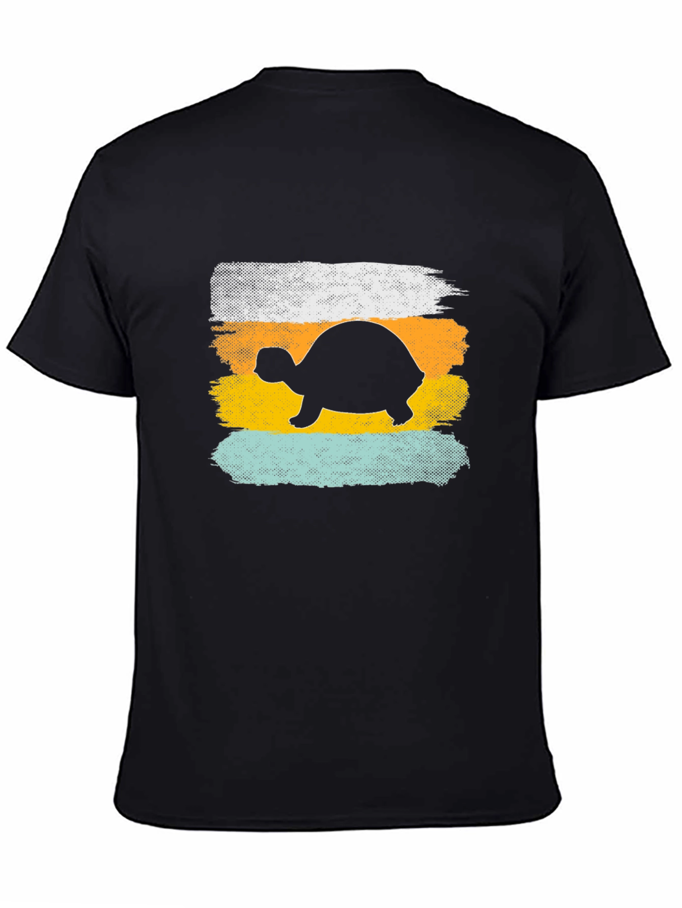 Turtle Silhouette Graphic Tee - Retro Style